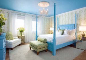 sơn phòng ngủ màu xanh da trời1
