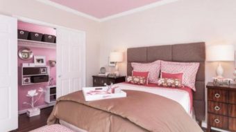 Sơn phòng ngủ màu hồng nhạt – Hạnh phúc vun đầy
