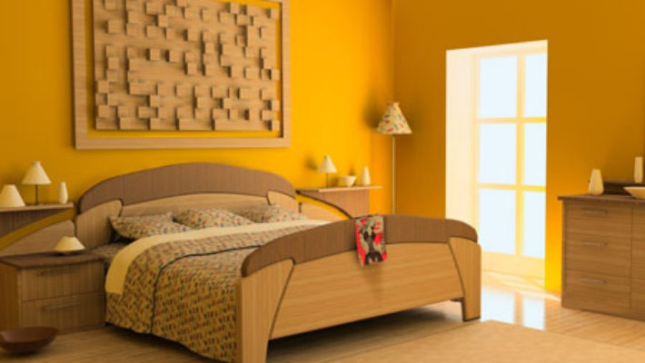 Sơn phòng ngủ màu vàng – Đơn giản nhưng sang trọng hiện đại